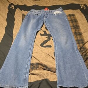 Red Rivet Women's Flare Blue Jeans